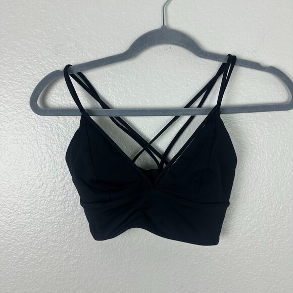 Lululemon Pushing Limits Bra 4 Black Luxtreme Athletic Activewear Stretch - Picture 2 of 9